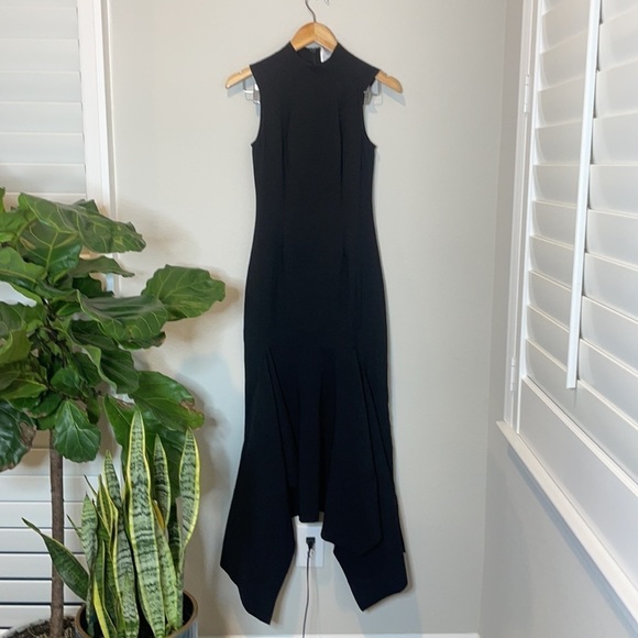 Solace London Klara High-Neck Crepe Dress Size 2 - Picture 8 of 12